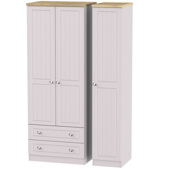 Venice Tall Triple 2 Drawer Wardrobe